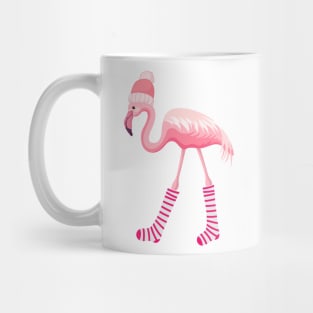 Funny Flamingo Winter Fashion Mug